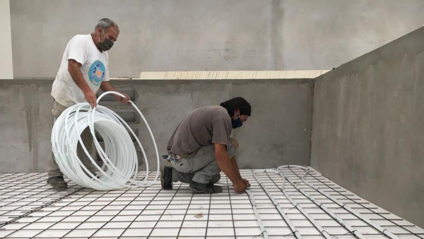 Las piletas climatizadas del CEF 42 se encuentran en su etapa final de construcción