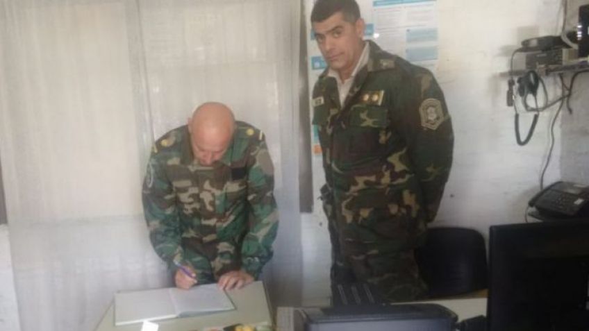 Facundo Augusto al asumir en Patrulla Rural. Ahora fue ascendido a Comisario.