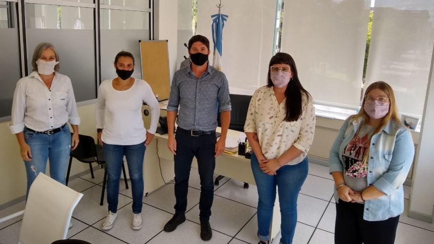 El fútbol femenino de la Liga y Anses se reunieron para realizar acciones conjuntas