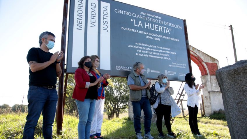 Se repuso la señalización del ex centro clandestino de detención "La Huerta"