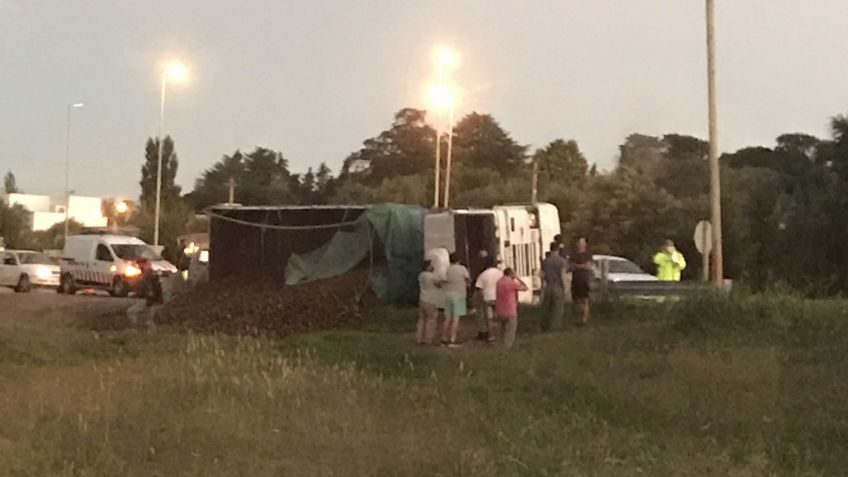 Un camión volcó en Ruta 226 y Reforma Universitaria