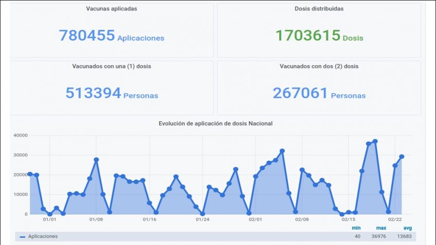 Salud lanzó una web para seguir en tiempo real la distribución de vacunas en todo el país