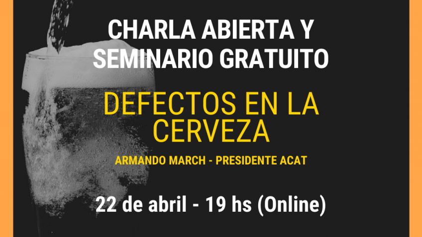 La ACAT realiza un seminario virtual sobre "Defectos en la Cerveza Artesanal"
