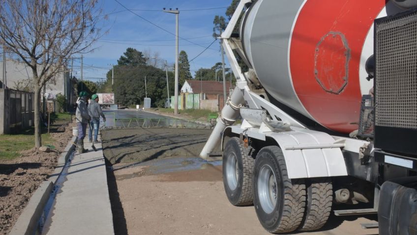 Avanzan varias obras de pavimentación en Tandil