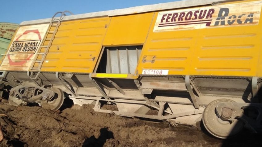 Descarriló un tren de carga de la empresa Ferrosur a la altura de Rauch