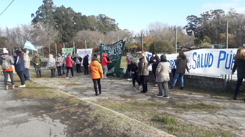 Trabajadores de la Salud se manifestaron en el Playón del Lago