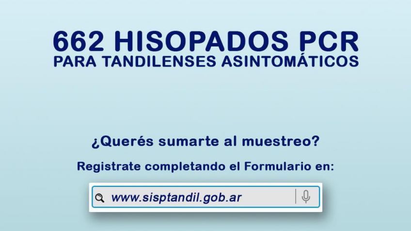 Abren un registro de voluntarios para realizar un muestreo de asintomáticos