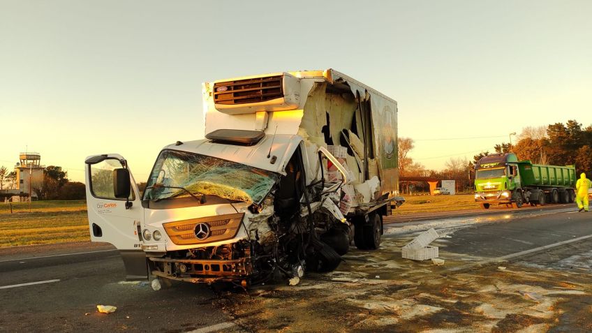 Un camionero tandilense herido tras choque en Ruta 3