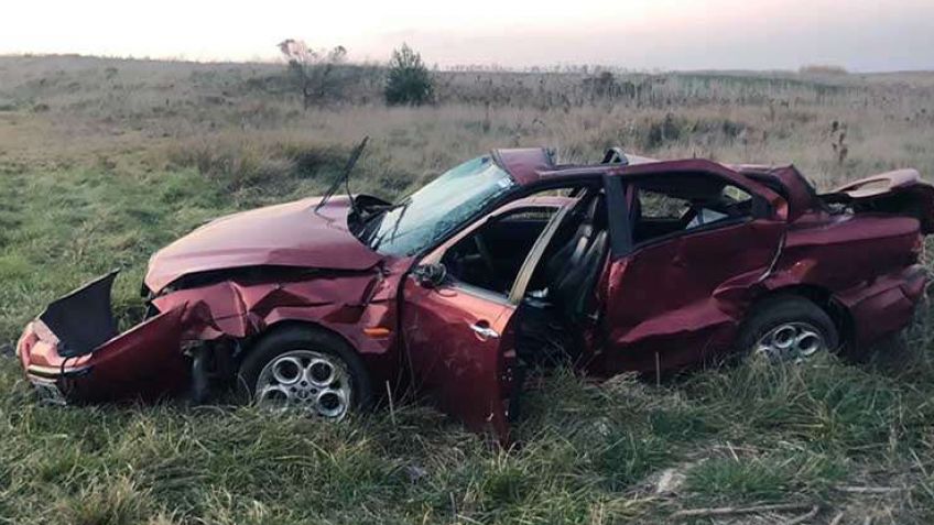 Un hombre volcó en la Ruta 226 y quedó internado con diversas fracturas