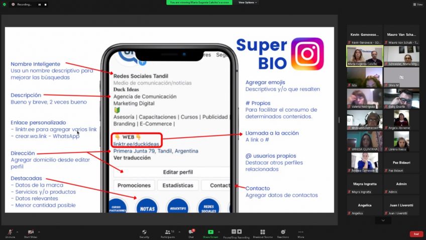 Se desarrolló la anunciada capacitación para emprendedores en herramientas digitales