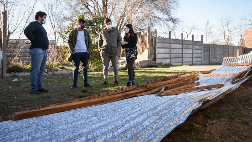 El Ministerio de Desarrollo de la Provincia garantizó asistencia a los afectados por el temporal
