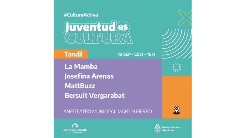 Se realizará el Festival Juventud Es Cultura, primer evento masivo en Tandil desde el comienzo de la pandemia