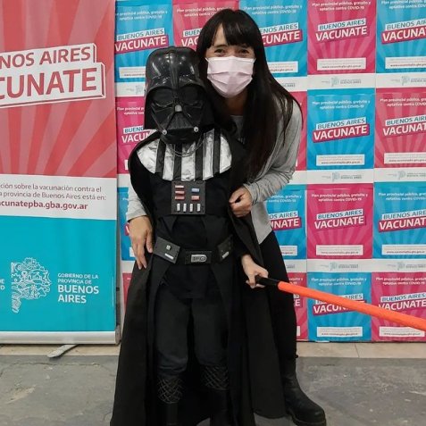 Darth Vader se vacunó en Tandil