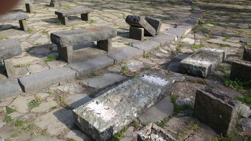Volvieron a vandalizar las inmediaciones del Calvario