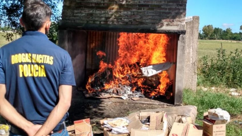 Quemaron marihuana incautada en Tandil, Rauch y Benito Juárez