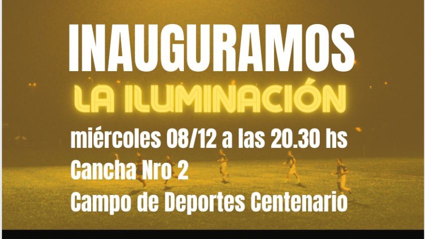 Santamarina inaugura la iluminación de una cancha en el Predio Centenario