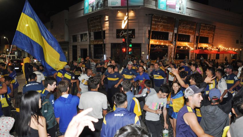 Los hinchas de Boca también festejaron en Tandil