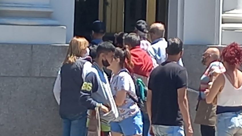 En el Banco Nación se pedía el pase sanitario.