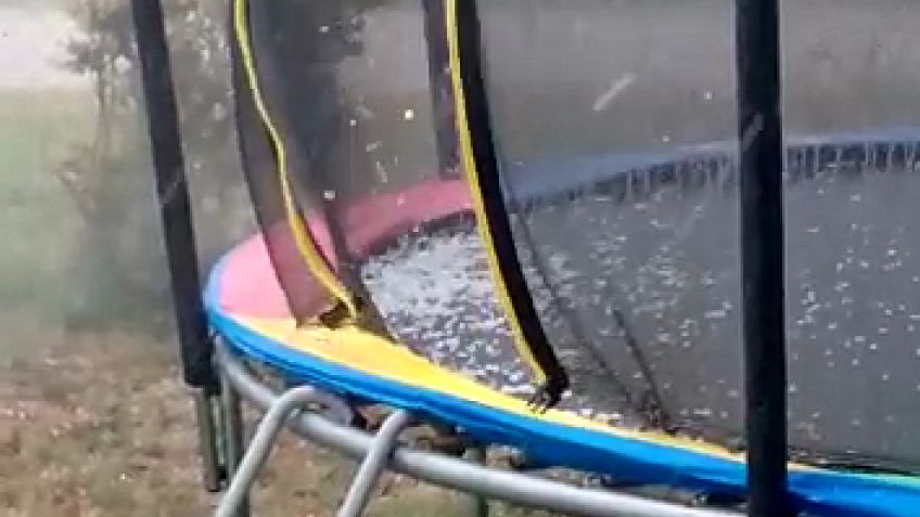 Granizo en Gardey
