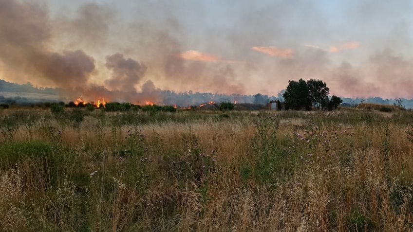 Importante incendio en la zona de Villa Laza