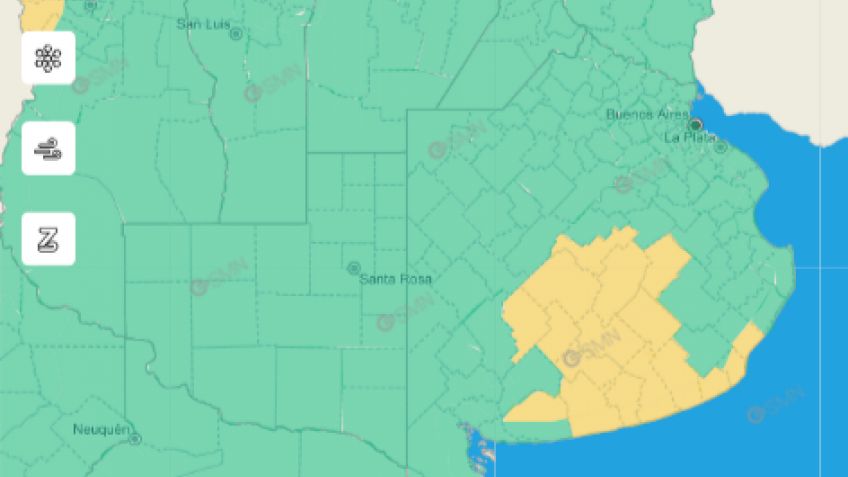 Alerta por vientos para Tandil y la zona (Servicio Meteorológico Nacional)