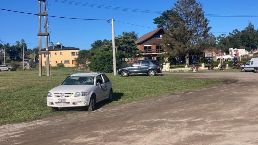 Vuelco "y foto" en la zona del Lago del Fuerte