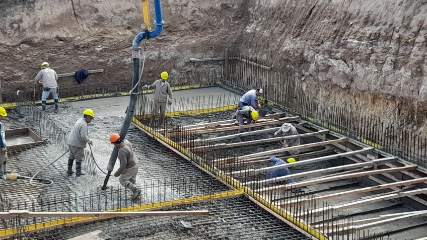 Avanza la construcción de la cisterna de agua en La Movediza
