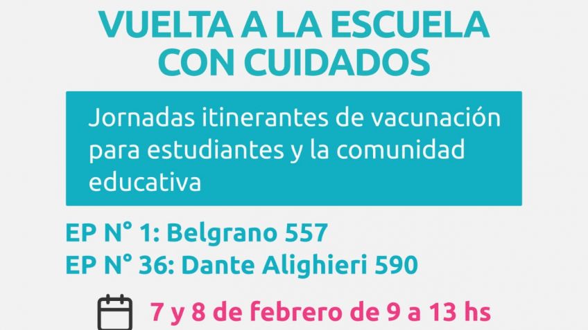 Comienza la vacunación contra el Coronavirus en escuelas de Tandil