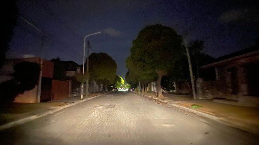 Una cuadra de calle Saavedra durante el corte