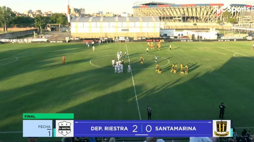 Santamarina arrancó con el pie izquierdo: 0-2 ante Riestra