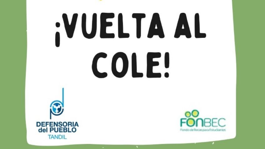 La Defensoría del Pueblo y Fon-Bec realizarán la campaña de útiles "vuelta al cole"