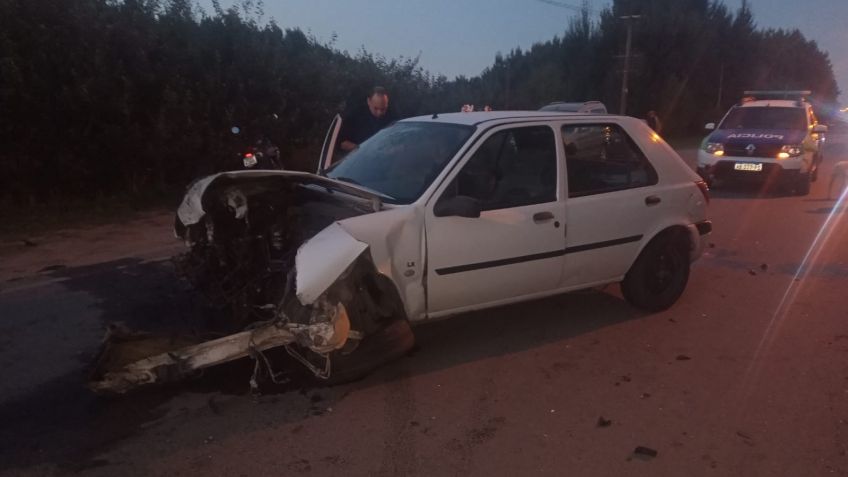 Violento choque frontal en Cerro Leones