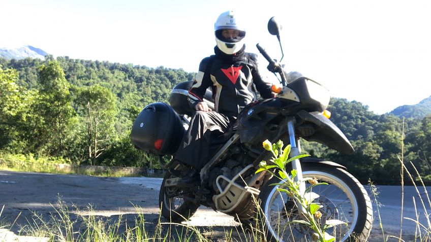 Viajar en moto, uno de los placeres de Fernando