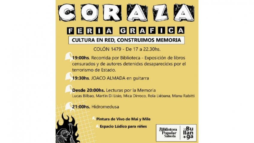 Este sábado llega Coraza, la primera Feria Gráfica de Tandil