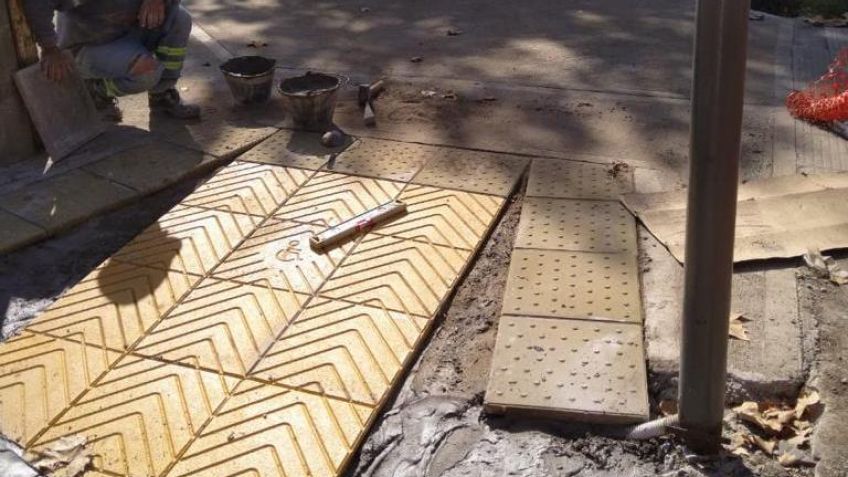 Entra en etapa final la obra de reconstrucción de veredas en Marconi y 4 de abril