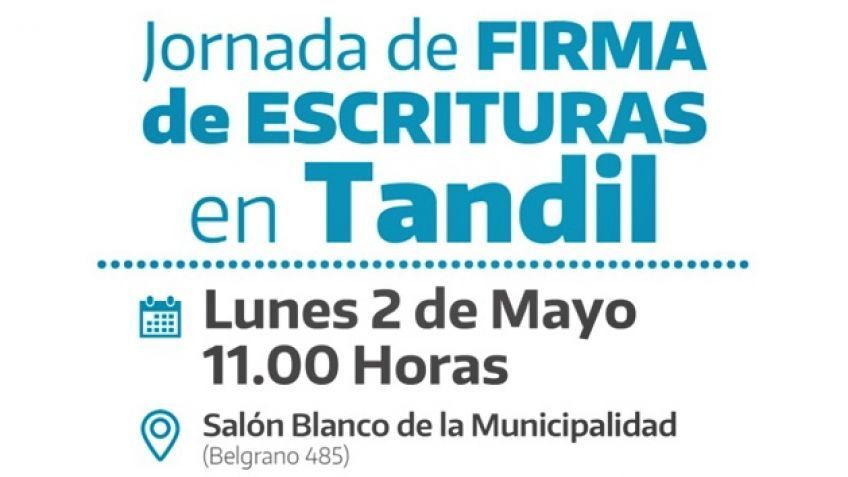Se firmarán 169 escrituras sociales en Tandil
