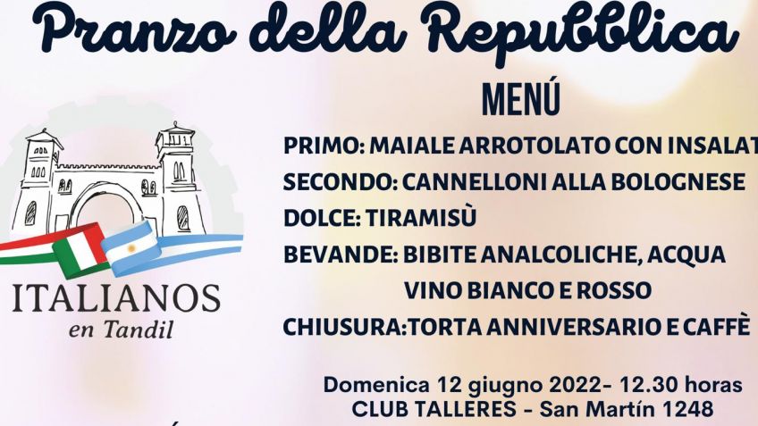 Preparan la celebración del 76º Aniversario de la República de Italia