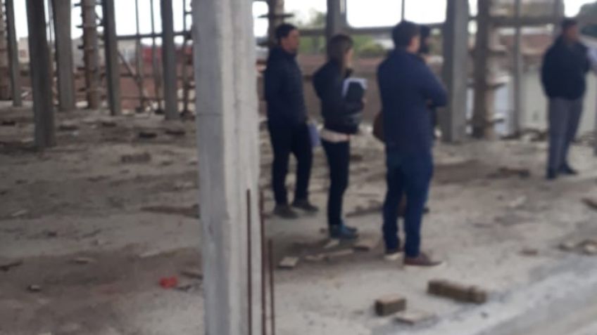 Representantes de empresas constructoras recorrieron la obra de la futura Escuela Técnica 3