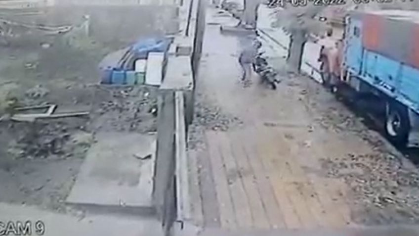 Le robaron la moto y quedó filmado