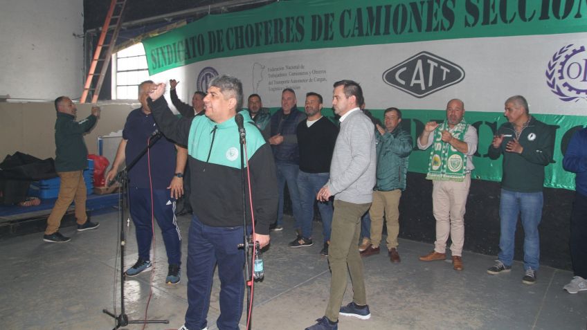Pablo Moyano estuvo en Tandil junto a camioneros