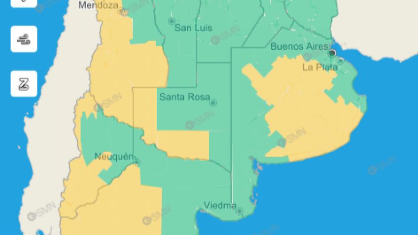 Se emitió un "alerta amarilla" por tormentas para Tandil y la zona