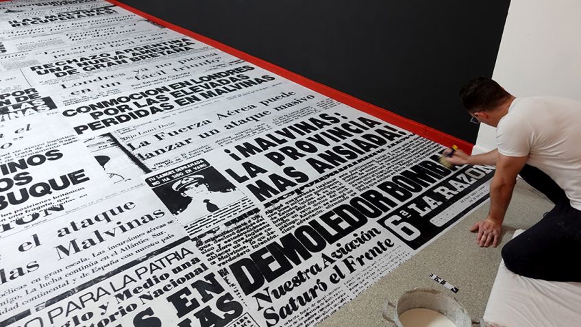 El tandilense Cristian Segura expone una obra de especial valor histórico a 40 años de Malvinas