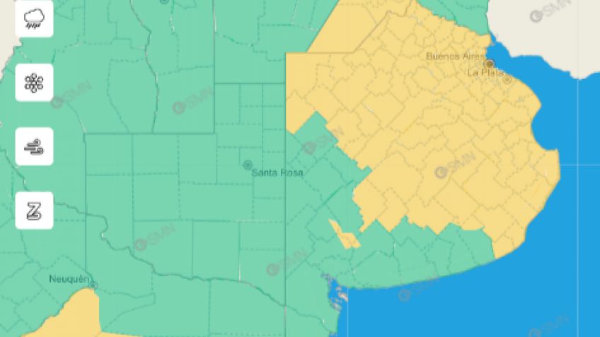 Hay alerta meteorológico por tormentas para la noche del viernes