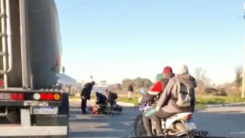 Motociclista herida tras choque en  Ruta 226 y Dinamarca