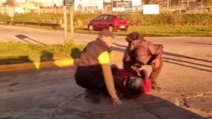 Motociclista herida tras choque en  Ruta 226 y Dinamarca