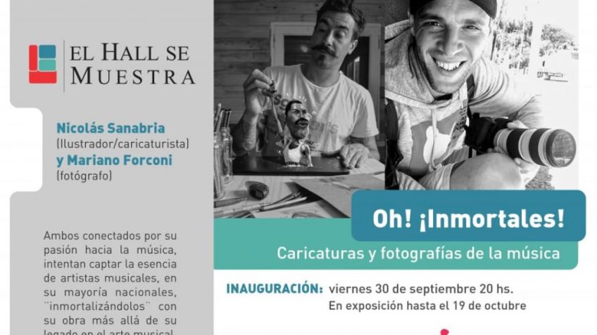 "¡Oh! ¡Inmortales!", exposición de caricaturas y fotografía, se presenta en "El Hall se muestra"