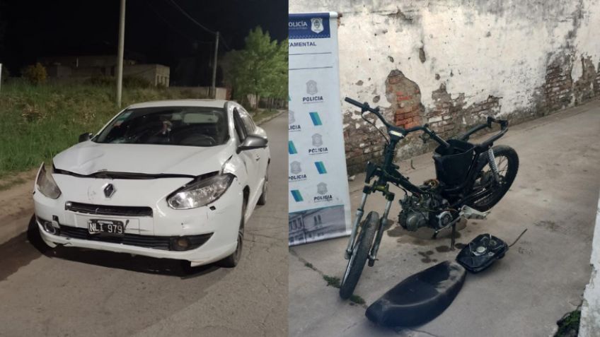 Motociclista sufrió heridas tras colisionar contra un auto