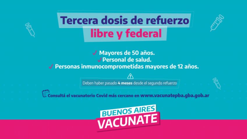 Comienzan a aplicar el tercer refuerzo de la vacuna contra el Covid