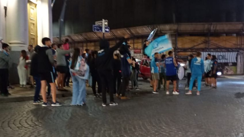 Los hinchas de Racing festejaron en Tandil