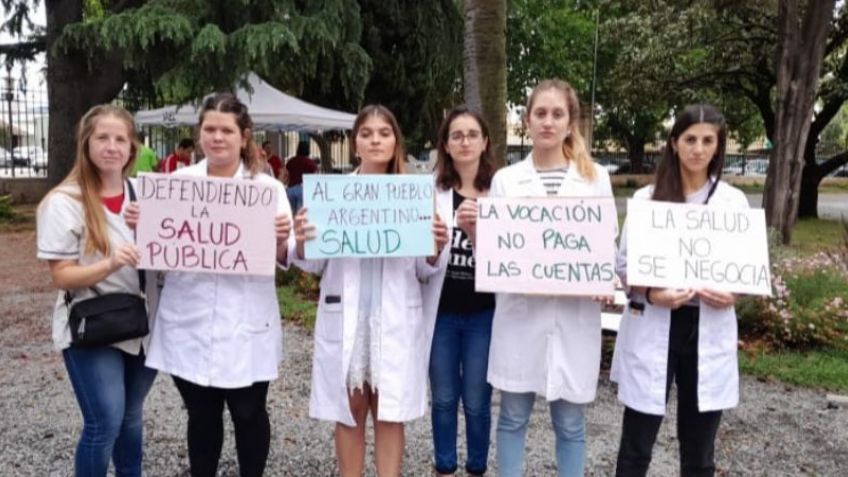 Trabajadores de la salud se manifestaron en el marco del paro nacional